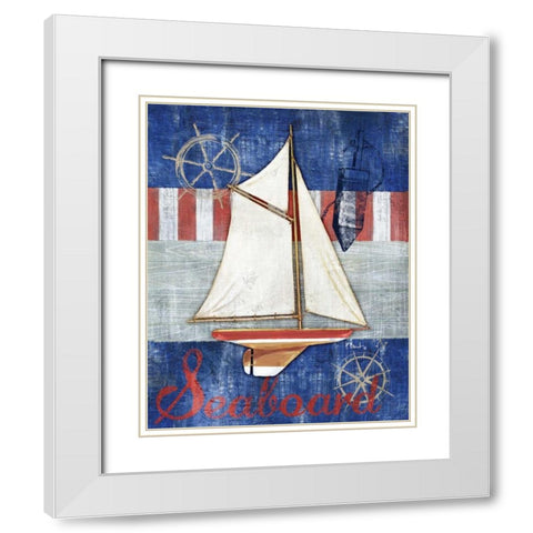 Maritime Boat II White Modern Wood Framed Art Print with Double Matting by Brent, Paul