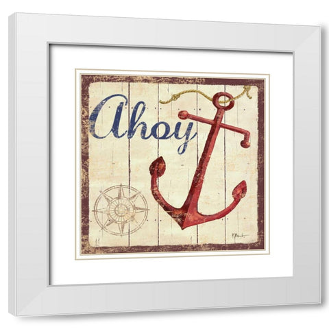 Bridgeport I White Modern Wood Framed Art Print with Double Matting by Brent, Paul