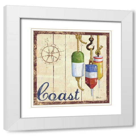 Bridgeport II White Modern Wood Framed Art Print with Double Matting by Brent, Paul