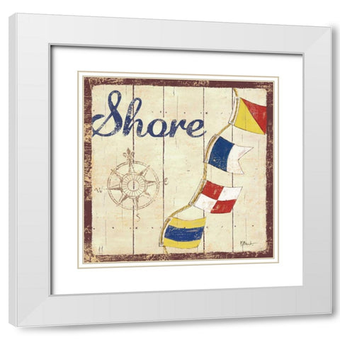 Bridgeport IV White Modern Wood Framed Art Print with Double Matting by Brent, Paul