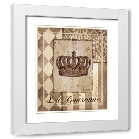 Provencial Collage II White Modern Wood Framed Art Print with Double Matting by Brent, Paul
