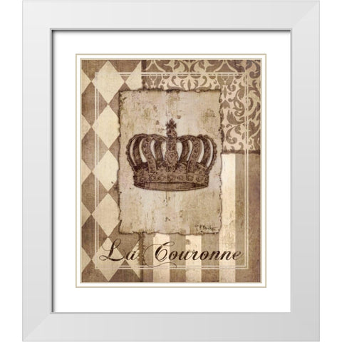 Provencial Collage II White Modern Wood Framed Art Print with Double Matting by Brent, Paul