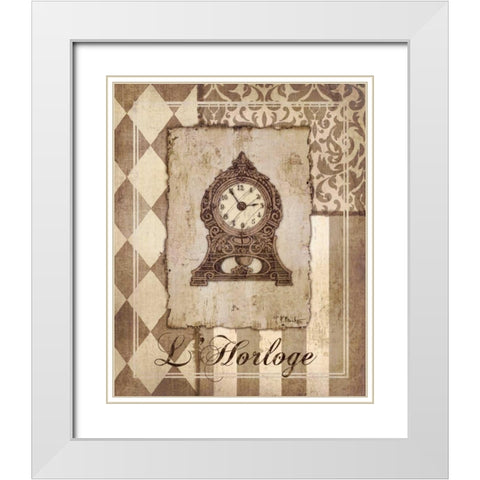 Provincial Collage IV White Modern Wood Framed Art Print with Double Matting by Brent, Paul