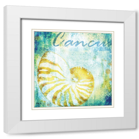 Martinique Shells I White Modern Wood Framed Art Print with Double Matting by Brent, Paul