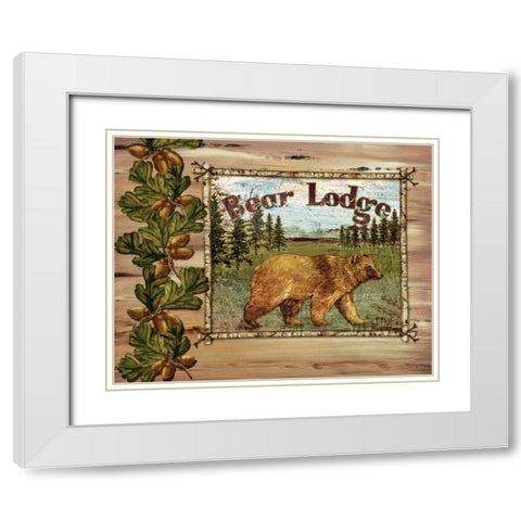 Forest Collage I White Modern Wood Framed Art Print with Double Matting by Brent, Paul