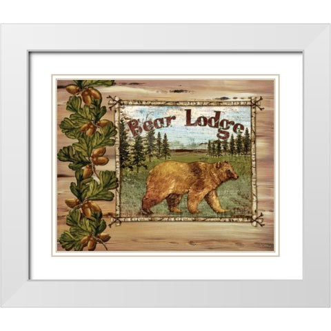 Forest Collage I White Modern Wood Framed Art Print with Double Matting by Brent, Paul