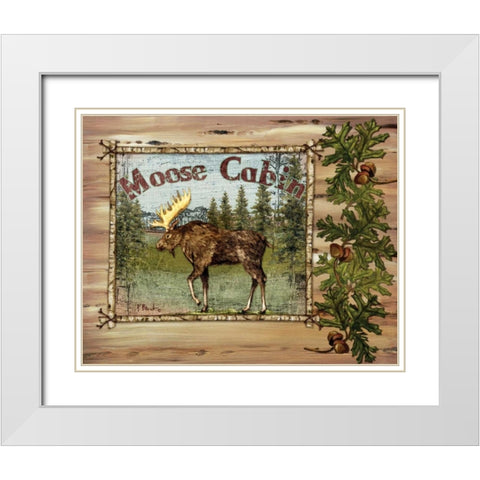 Forest Collage II White Modern Wood Framed Art Print with Double Matting by Brent, Paul
