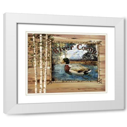 Forest Collage III White Modern Wood Framed Art Print with Double Matting by Brent, Paul