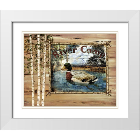 Forest Collage III White Modern Wood Framed Art Print with Double Matting by Brent, Paul