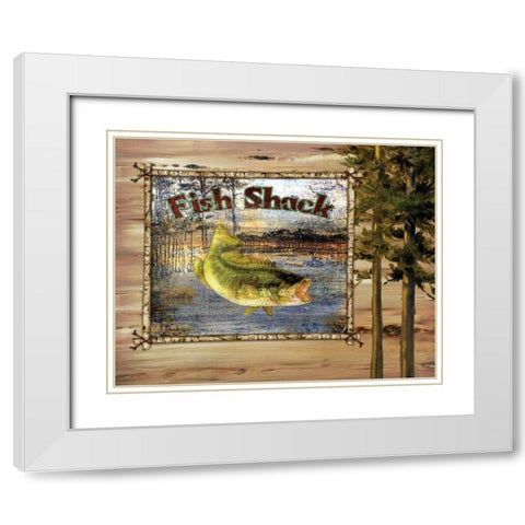 Forest Collage IV White Modern Wood Framed Art Print with Double Matting by Brent, Paul