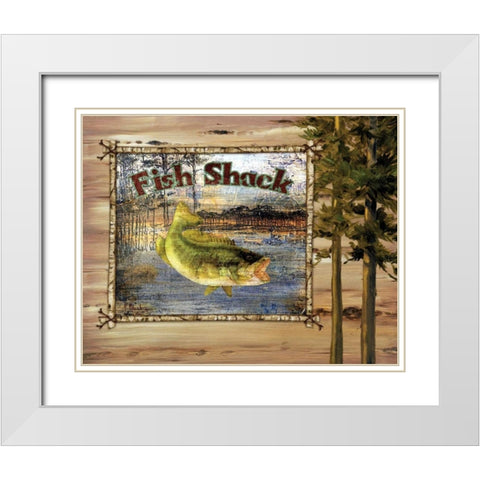 Forest Collage IV White Modern Wood Framed Art Print with Double Matting by Brent, Paul