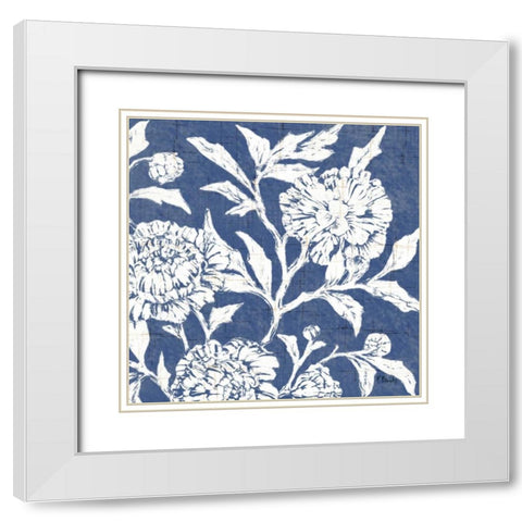 Jardin Floral II White Modern Wood Framed Art Print with Double Matting by Brent, Paul
