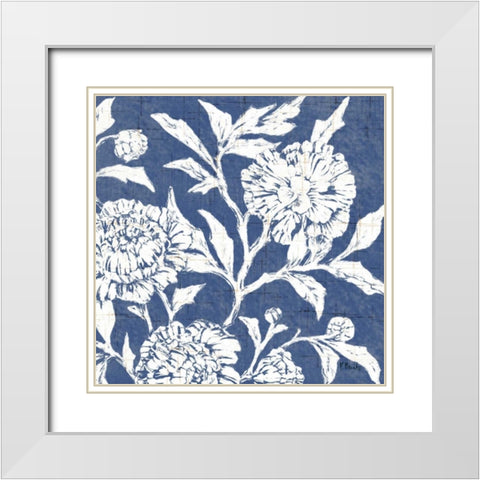 Jardin Floral II White Modern Wood Framed Art Print with Double Matting by Brent, Paul
