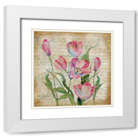 Poetic Garden II White Modern Wood Framed Art Print with Double Matting by Brent, Paul
