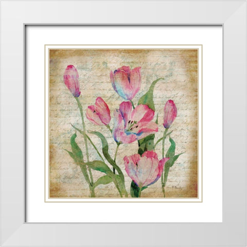 Poetic Garden II White Modern Wood Framed Art Print with Double Matting by Brent, Paul