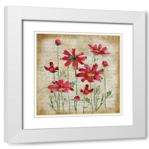 Poetic Garden III White Modern Wood Framed Art Print with Double Matting by Brent, Paul