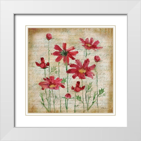 Poetic Garden III White Modern Wood Framed Art Print with Double Matting by Brent, Paul