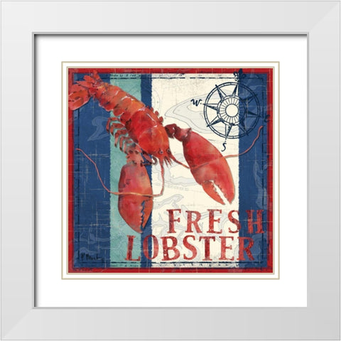 Deep Sea Lobster White Modern Wood Framed Art Print with Double Matting by Brent, Paul