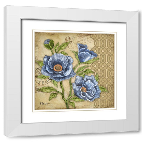 Courtyard Garden I White Modern Wood Framed Art Print with Double Matting by Brent, Paul