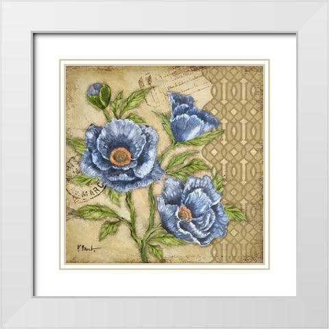 Courtyard Garden I White Modern Wood Framed Art Print with Double Matting by Brent, Paul