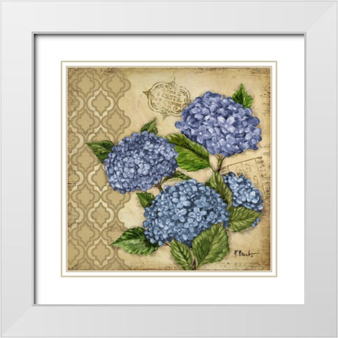 Courtyard Garden II White Modern Wood Framed Art Print with Double Matting by Brent, Paul