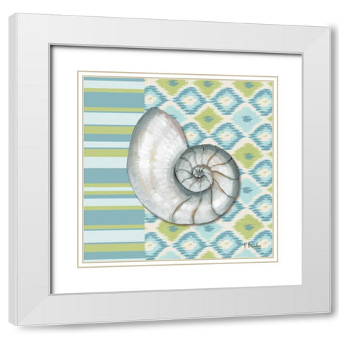 Watercolors III White Modern Wood Framed Art Print with Double Matting by Brent, Paul