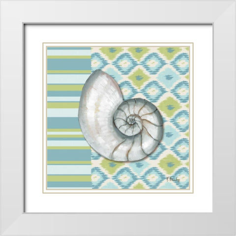 Watercolors III White Modern Wood Framed Art Print with Double Matting by Brent, Paul