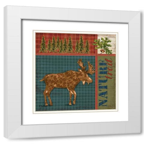 Camp Creek I White Modern Wood Framed Art Print with Double Matting by Brent, Paul