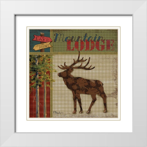 Camp Creek II White Modern Wood Framed Art Print with Double Matting by Brent, Paul