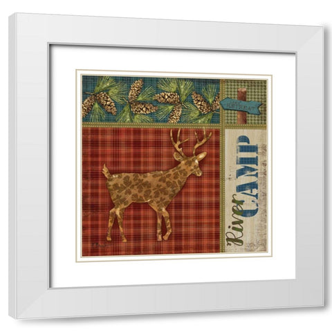 Camp Creek III White Modern Wood Framed Art Print with Double Matting by Brent, Paul