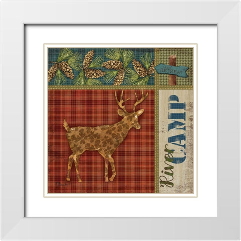 Camp Creek III White Modern Wood Framed Art Print with Double Matting by Brent, Paul