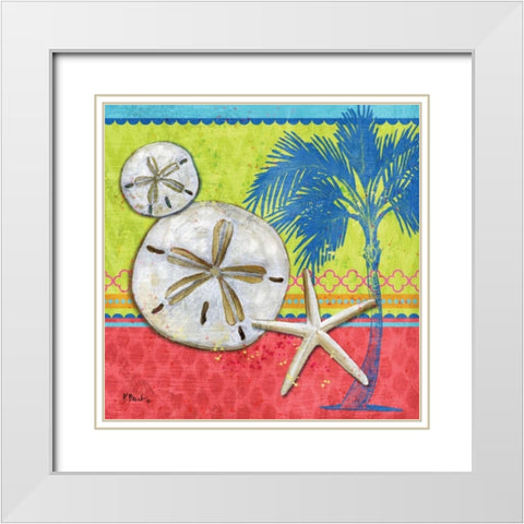 Pacific Shells II White Modern Wood Framed Art Print with Double Matting by Brent, Paul