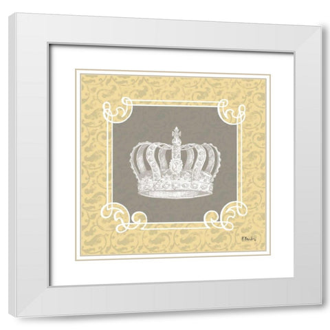 Tres Jolie I White Modern Wood Framed Art Print with Double Matting by Brent, Paul