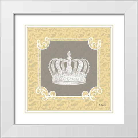 Tres Jolie I White Modern Wood Framed Art Print with Double Matting by Brent, Paul