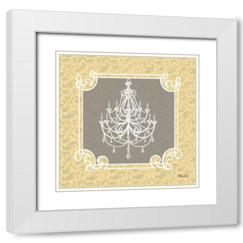 Tres Jolie II White Modern Wood Framed Art Print with Double Matting by Brent, Paul