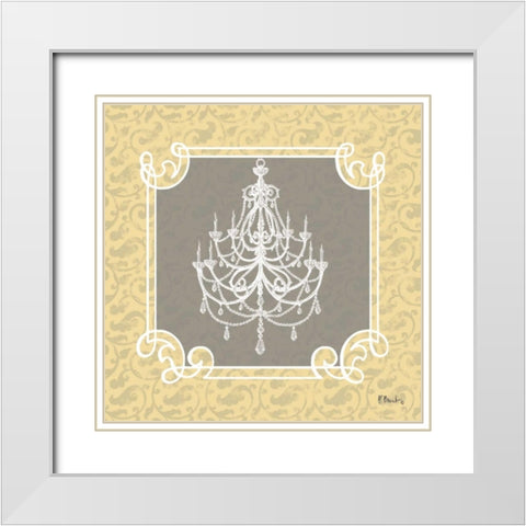 Tres Jolie II White Modern Wood Framed Art Print with Double Matting by Brent, Paul