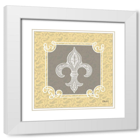 Tres Jolie IV White Modern Wood Framed Art Print with Double Matting by Brent, Paul