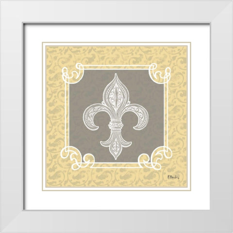 Tres Jolie IV White Modern Wood Framed Art Print with Double Matting by Brent, Paul