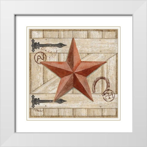 Barn Star I White Modern Wood Framed Art Print with Double Matting by Brent, Paul