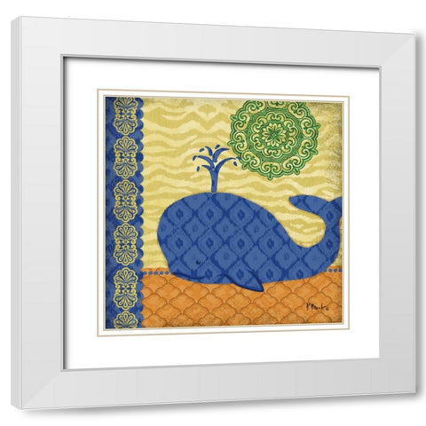 Sanctuary Bay II White Modern Wood Framed Art Print with Double Matting by Brent, Paul