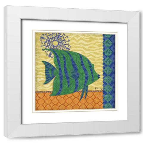 Sanctuary Bay IV White Modern Wood Framed Art Print with Double Matting by Brent, Paul