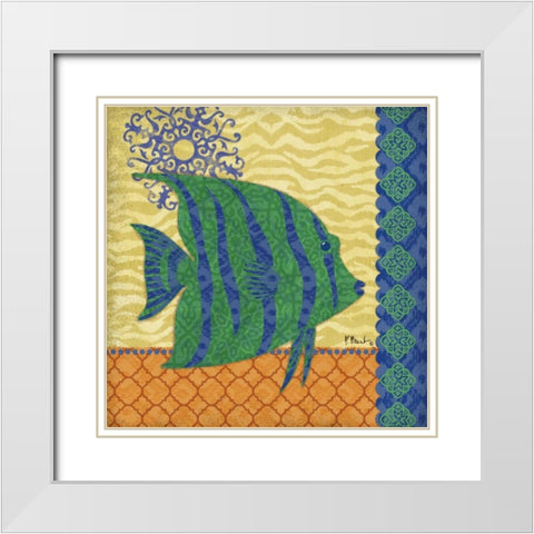 Sanctuary Bay IV White Modern Wood Framed Art Print with Double Matting by Brent, Paul