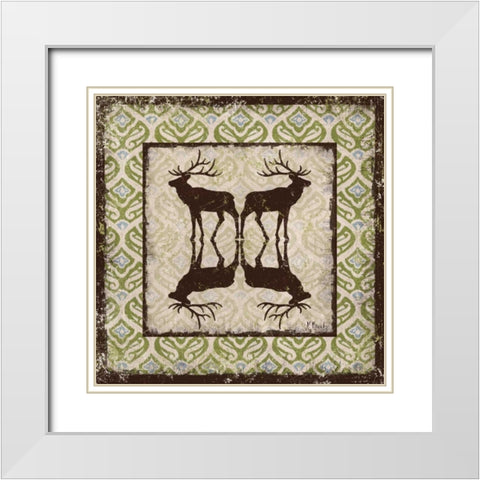Modern Lodge Azure I White Modern Wood Framed Art Print with Double Matting by Brent, Paul