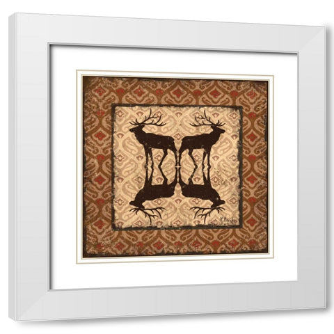 Modern Lodge Spice I White Modern Wood Framed Art Print with Double Matting by Brent, Paul