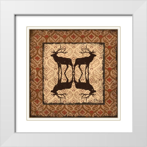 Modern Lodge Spice I White Modern Wood Framed Art Print with Double Matting by Brent, Paul