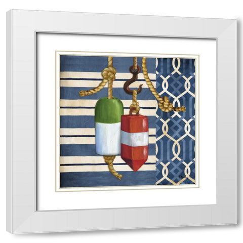 Anchors Away II White Modern Wood Framed Art Print with Double Matting by Brent, Paul