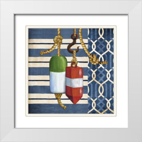Anchors Away II White Modern Wood Framed Art Print with Double Matting by Brent, Paul