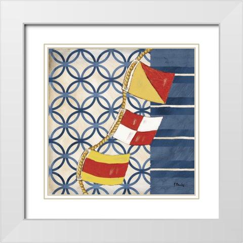 Anchors Away IV White Modern Wood Framed Art Print with Double Matting by Brent, Paul