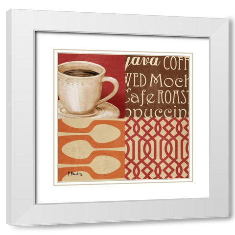 Java Collage II White Modern Wood Framed Art Print with Double Matting by Brent, Paul