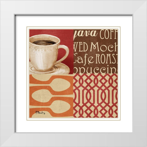 Java Collage II White Modern Wood Framed Art Print with Double Matting by Brent, Paul